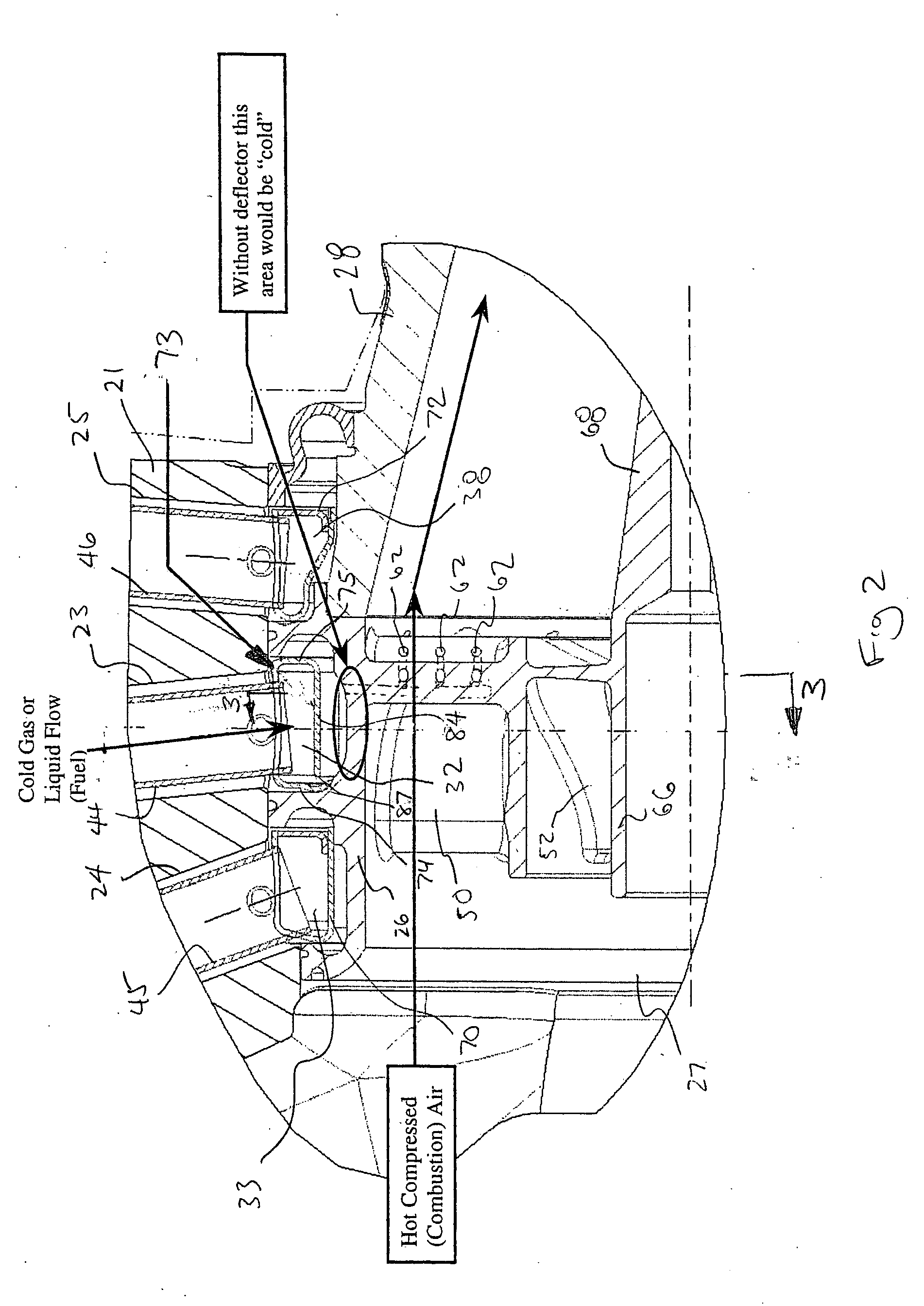 Nozzle assembly with fuel tube deflector