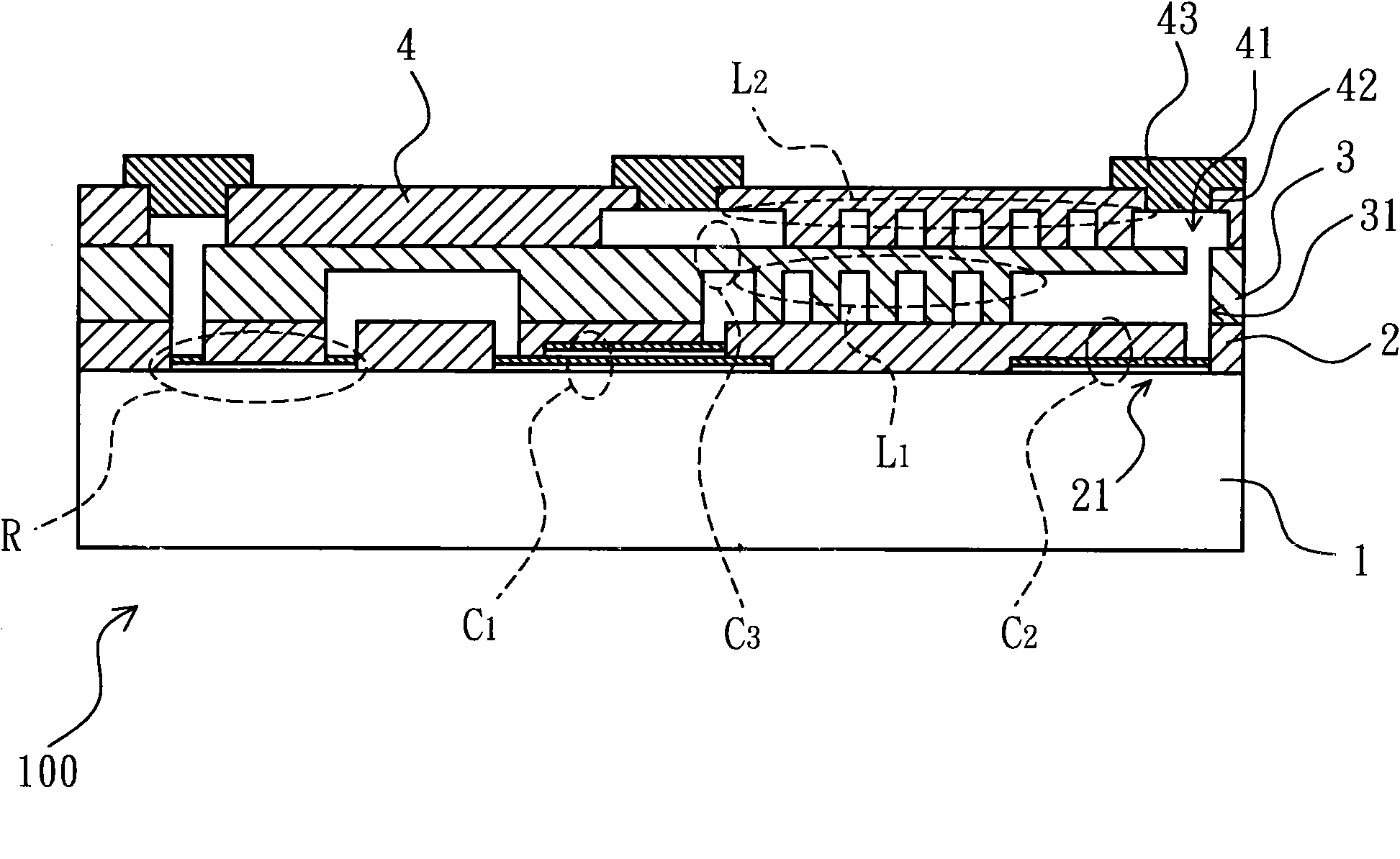 Integration-type passive element and manufacturing method thereof