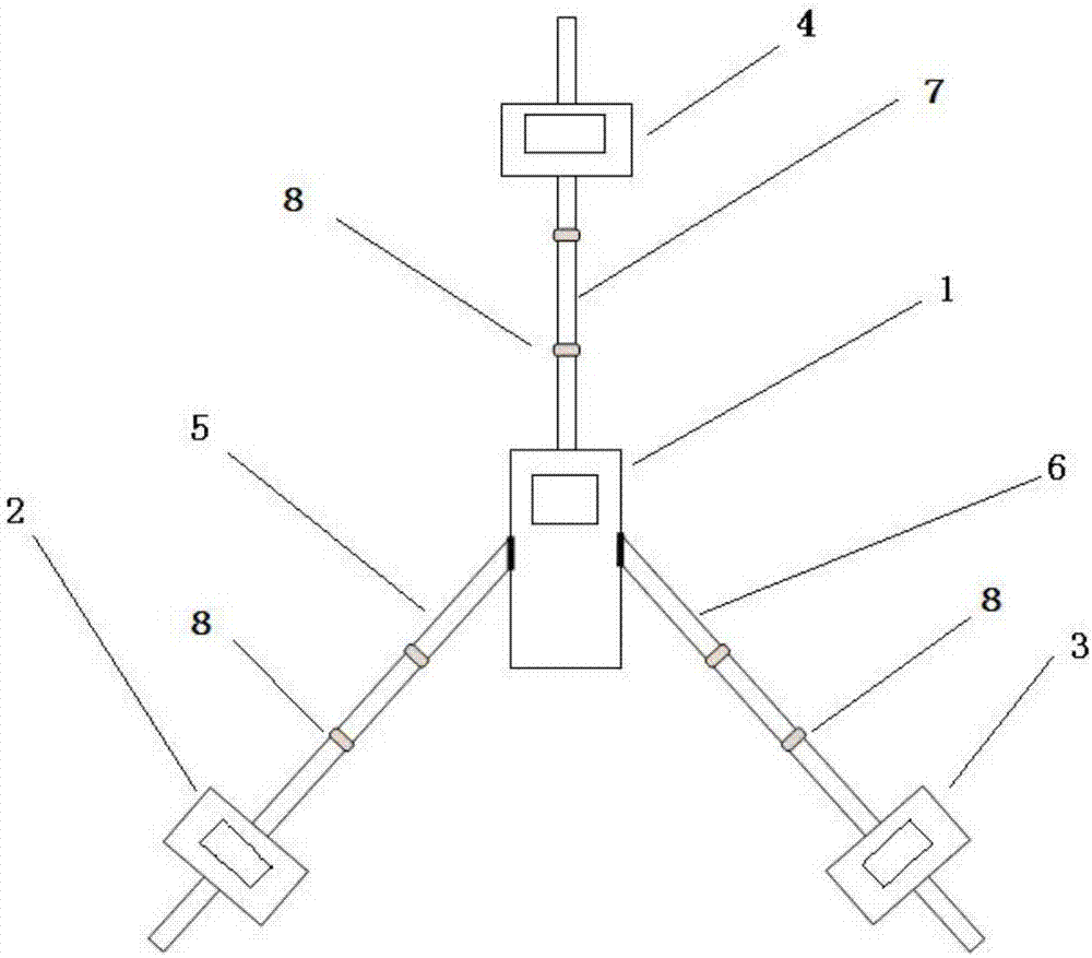 Y-shaped visual football training stretch tester and test method