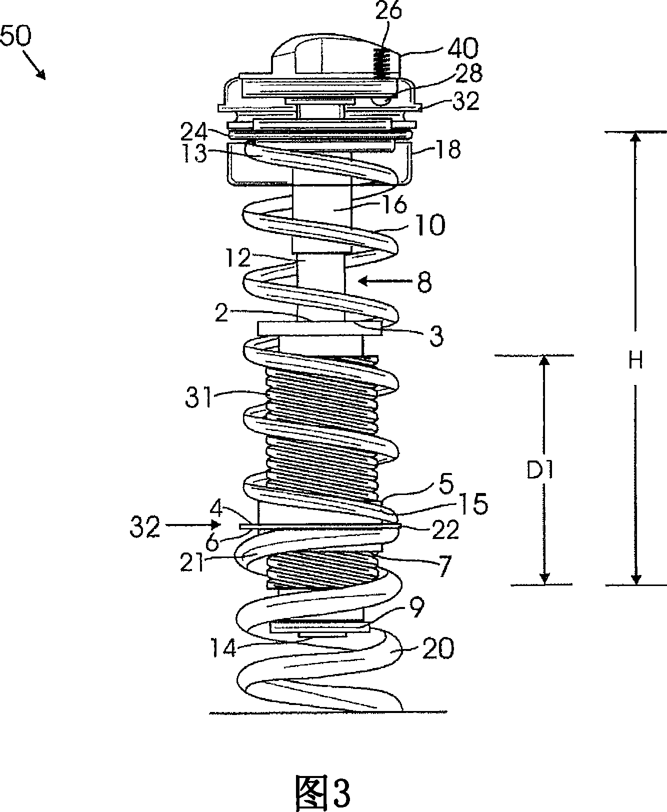 Adjustable and progressive coil spring system for two wheeled vehicles