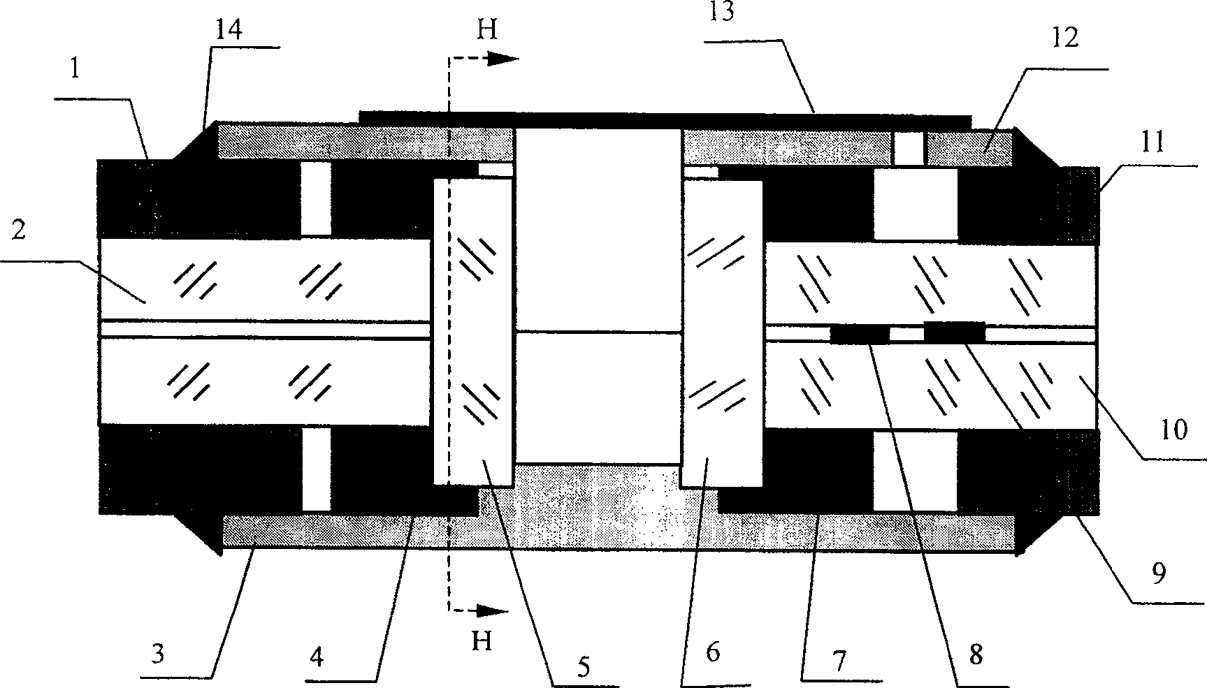 Microcavity double-grating and optical-fiber gas sensing system and method