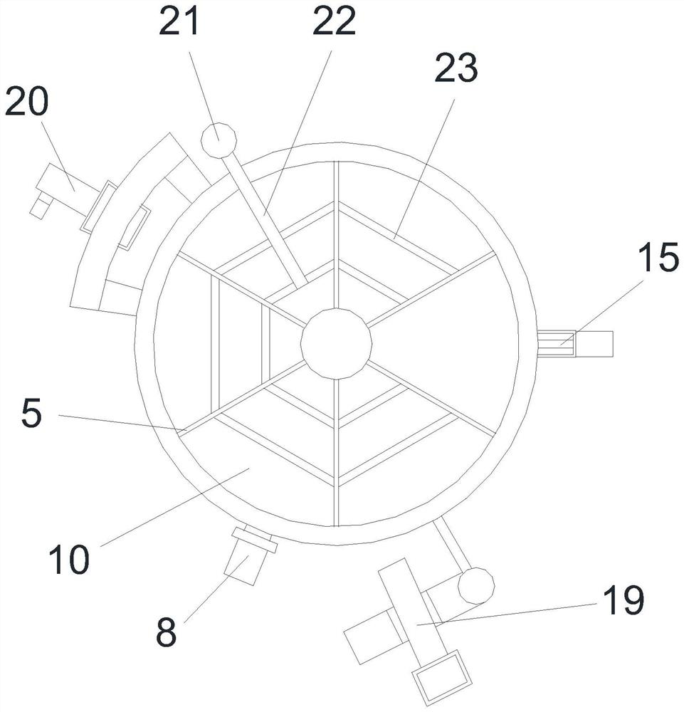 Multilayer turntable round tower type bran steaming machine