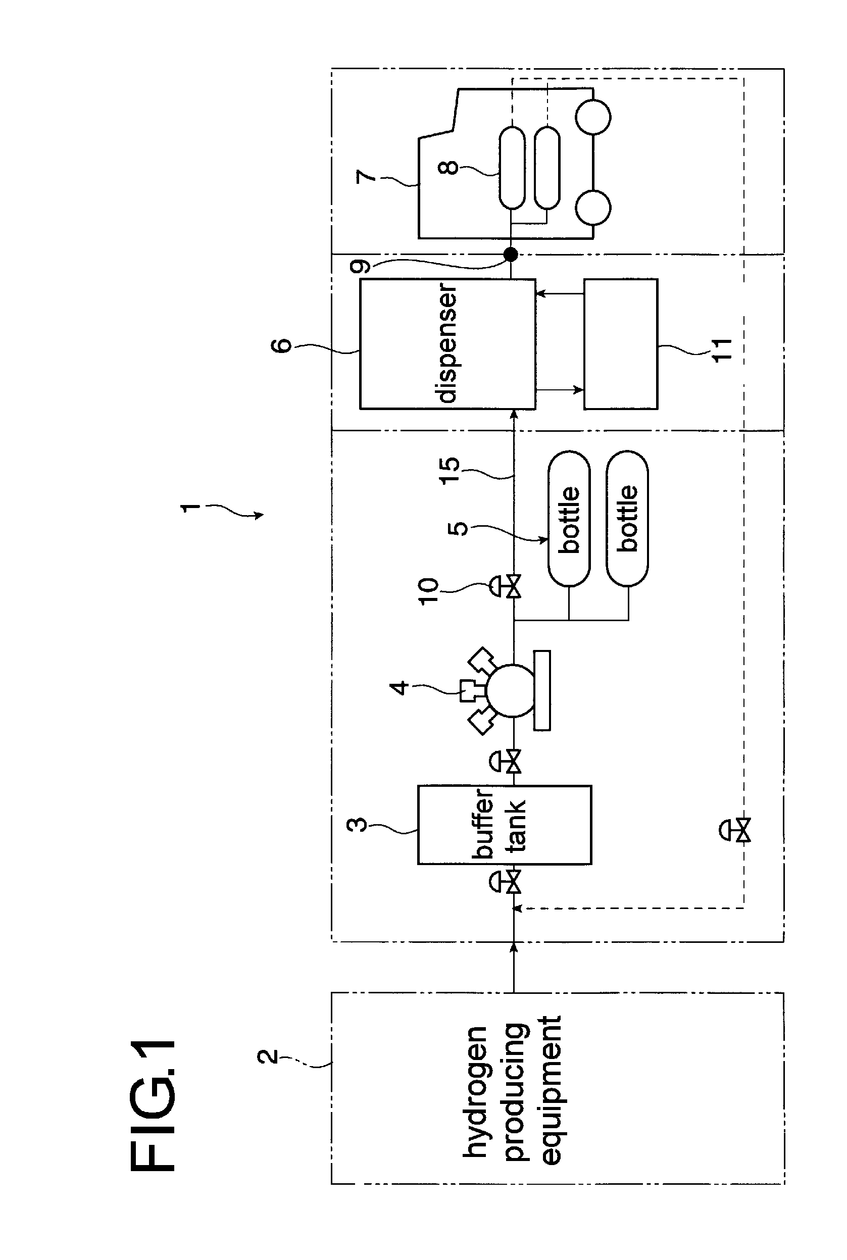 Hydrogen heat exchanger for a hydrogen filling system