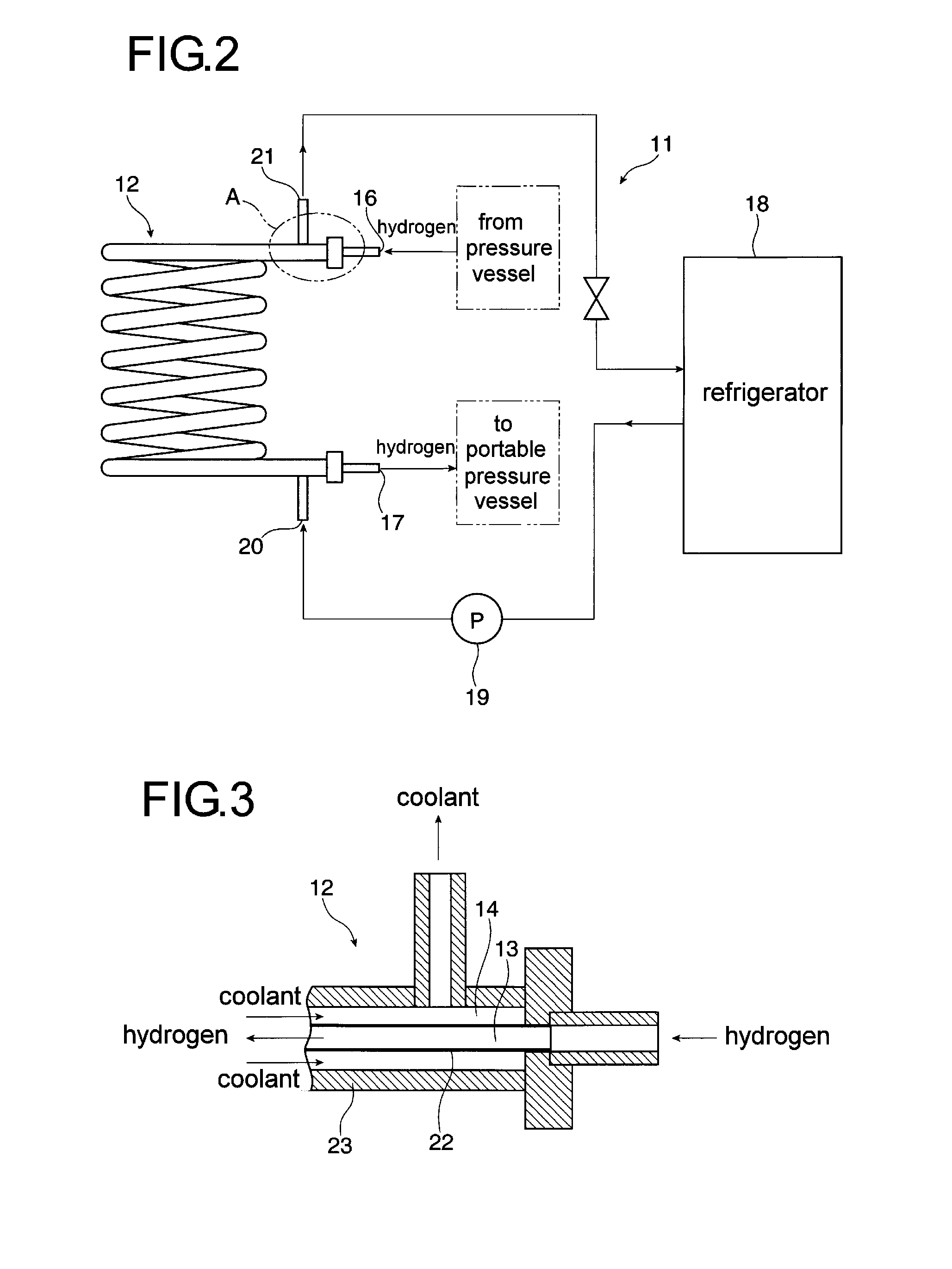 Hydrogen heat exchanger for a hydrogen filling system