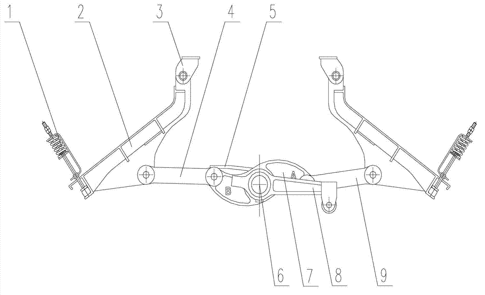 Opening-closing device for bottom door of vehicle