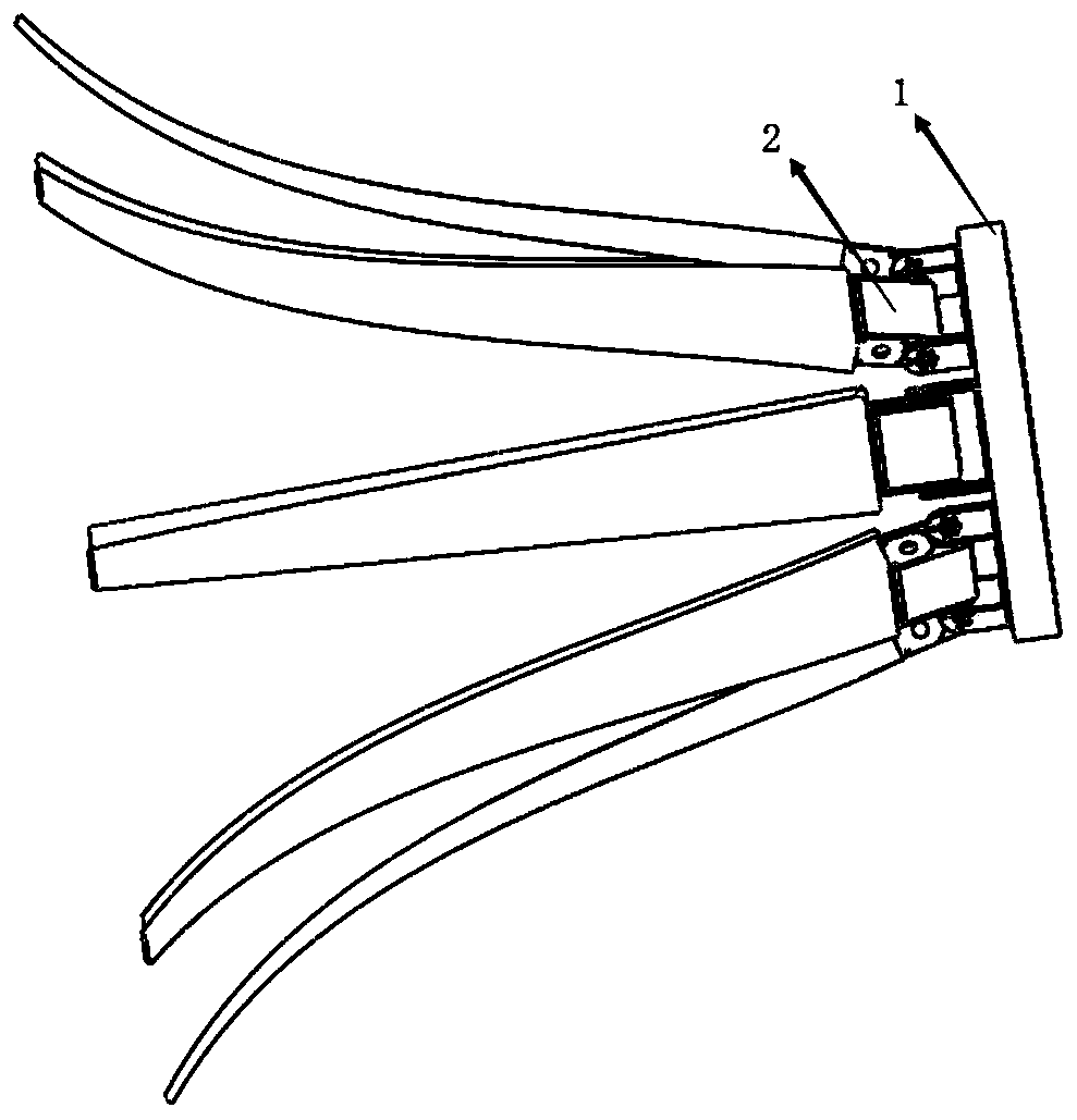 Underwater propulsion device imitating sleeve-fish tentacles