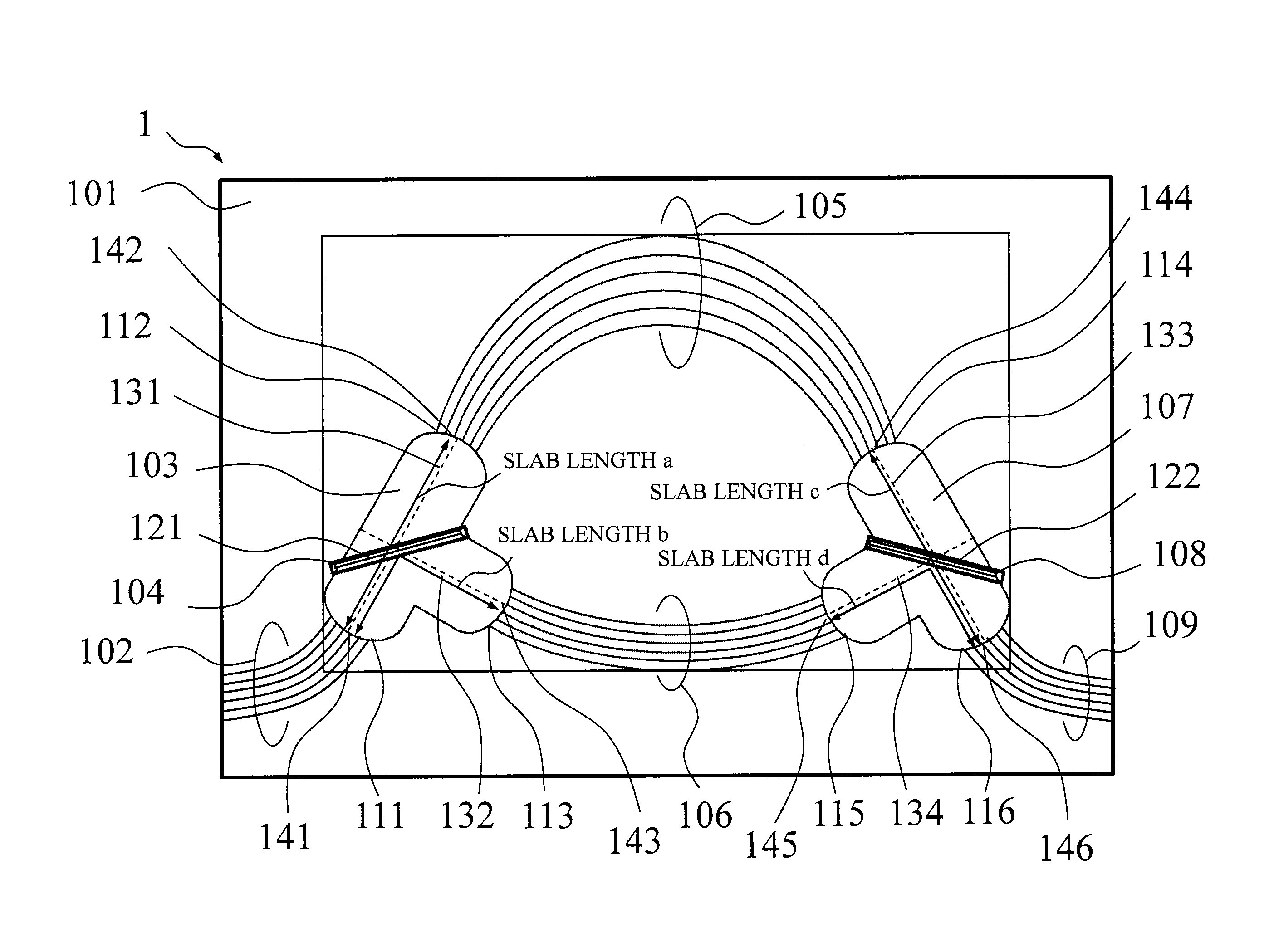 Arrayed waveguide grating, optical module provided with said arrayed waveguide grating, and optical communications system