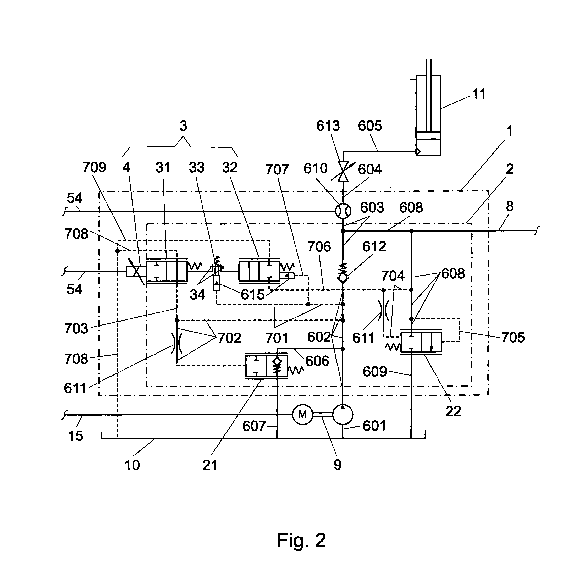 Control device for a hydraulic drive