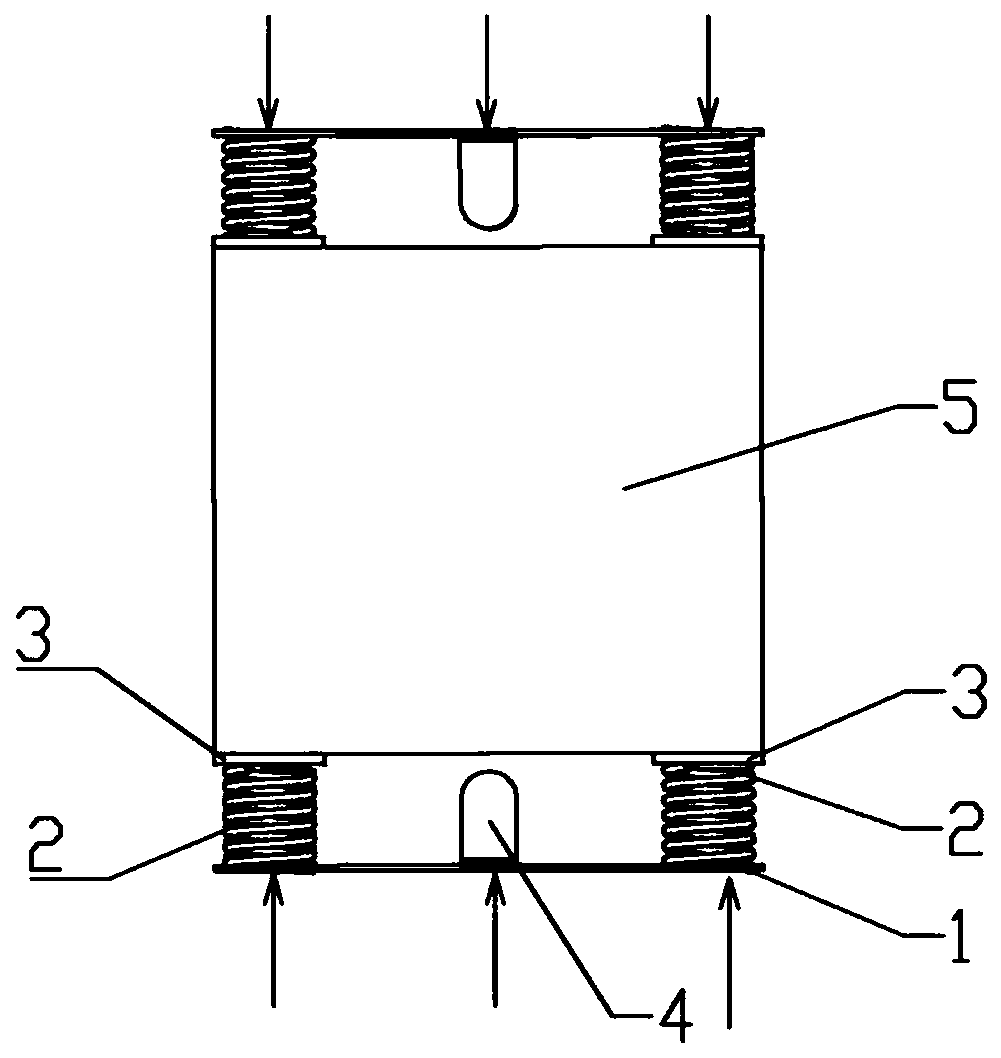 Centering device for concrete sample split test