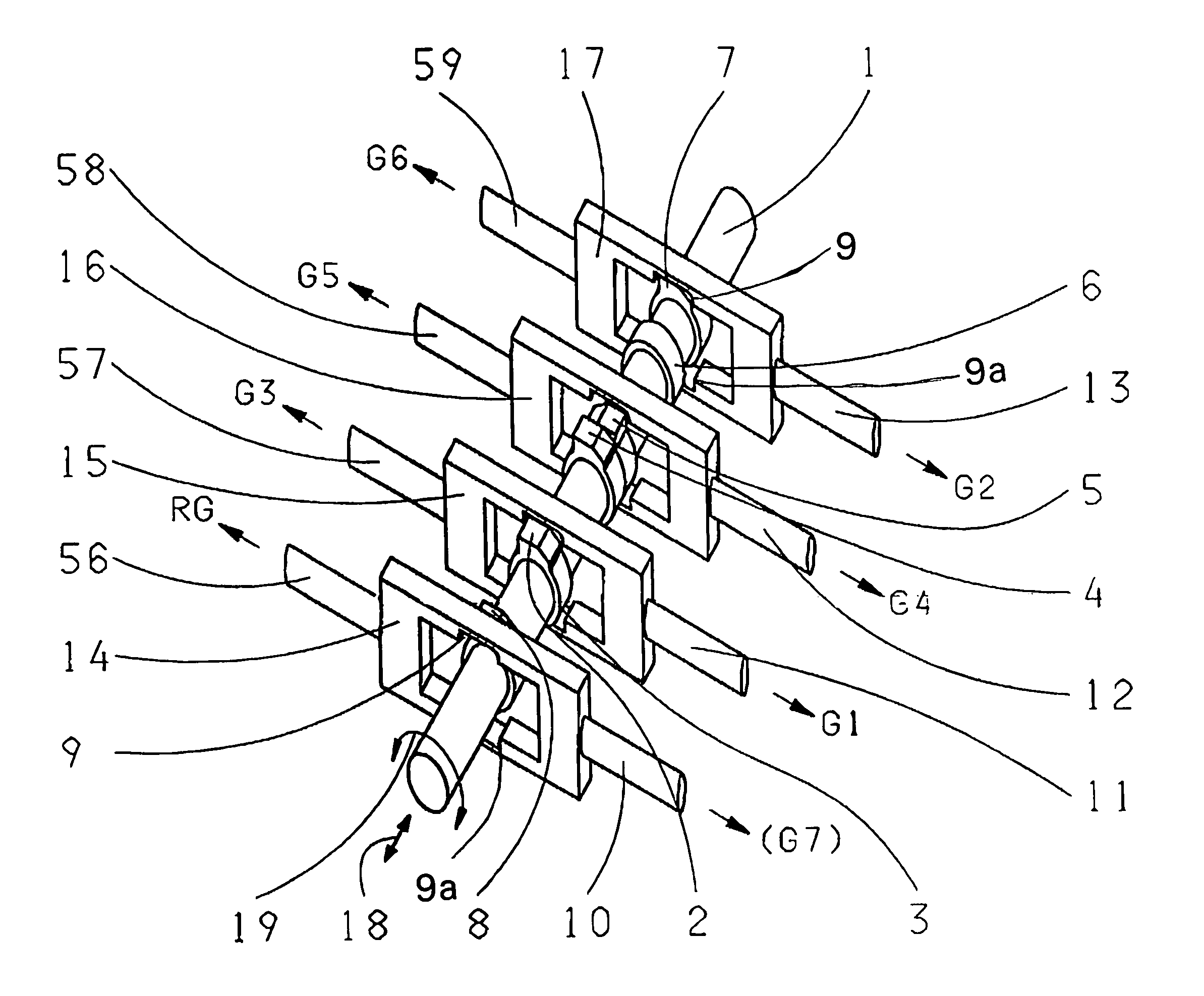 Shifting device for a transmission