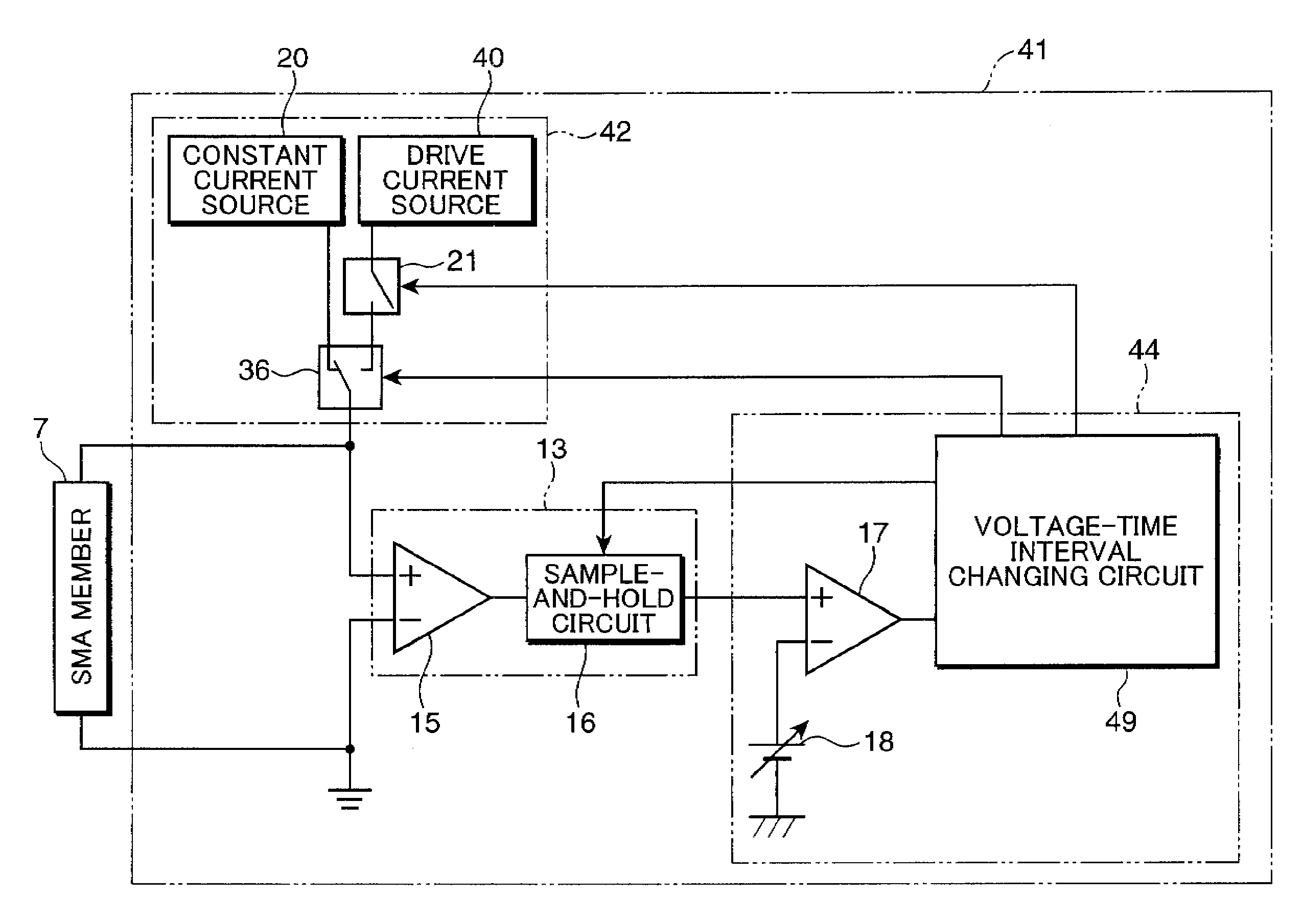 SMA actuator driving device, and image pickup device incorporated with the same