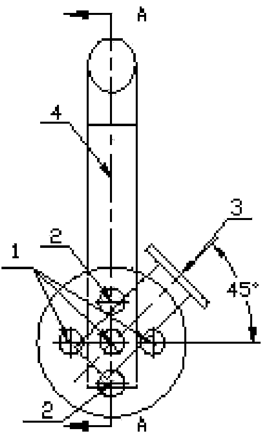 Ridge structure perforated pipe noise elimination unit for reactive muffler