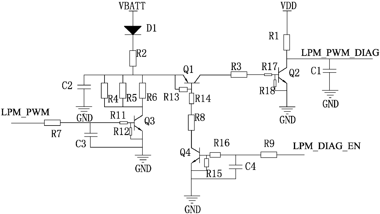 A blower control circuit with diagnosis function