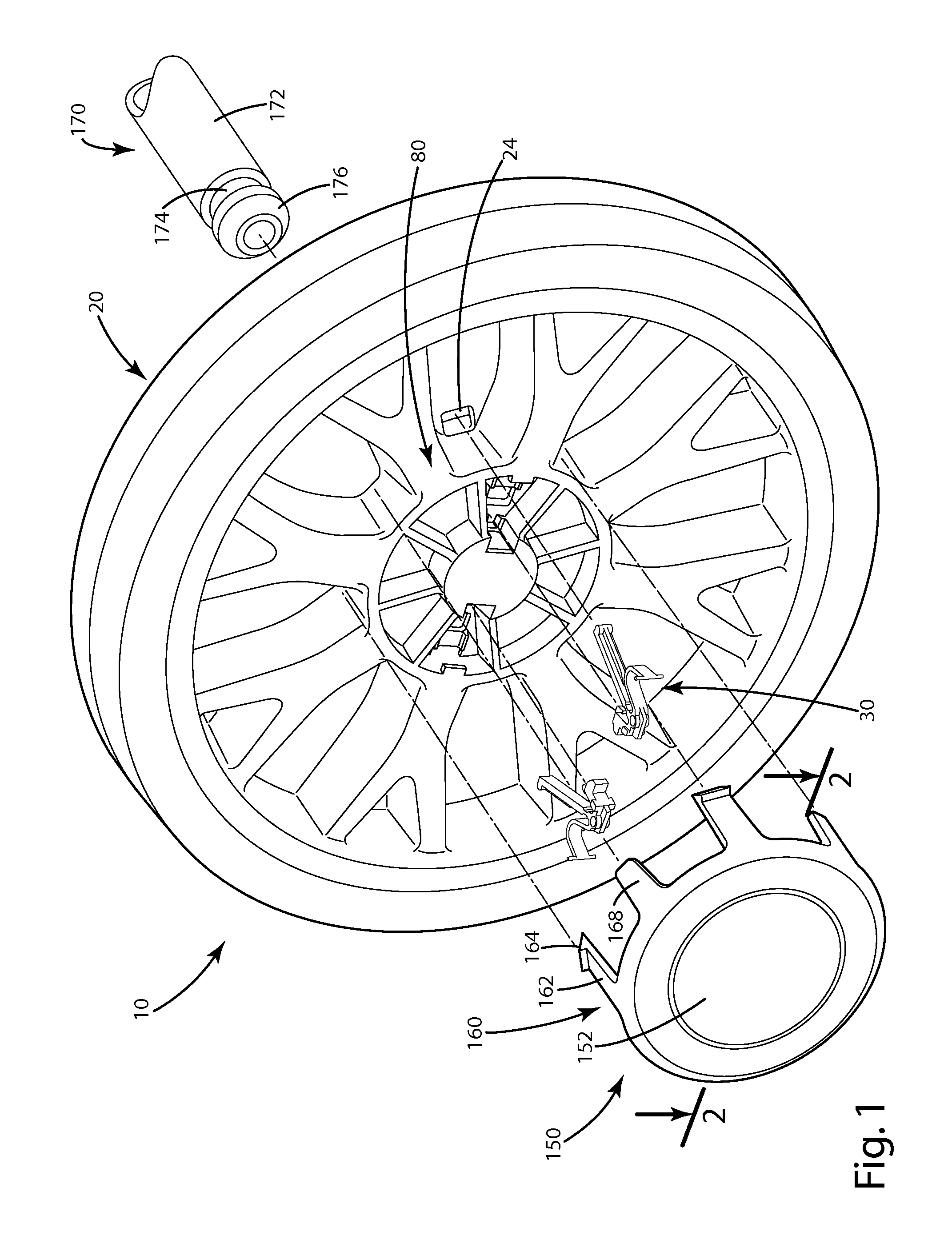 Wheel assembly for trash/recycling cart