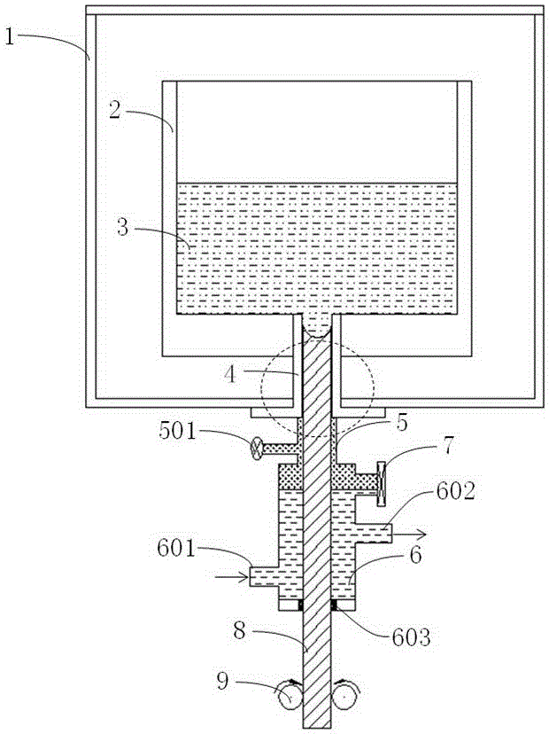 Novel amorphous master alloy ingot continuous casting system and application method thereof