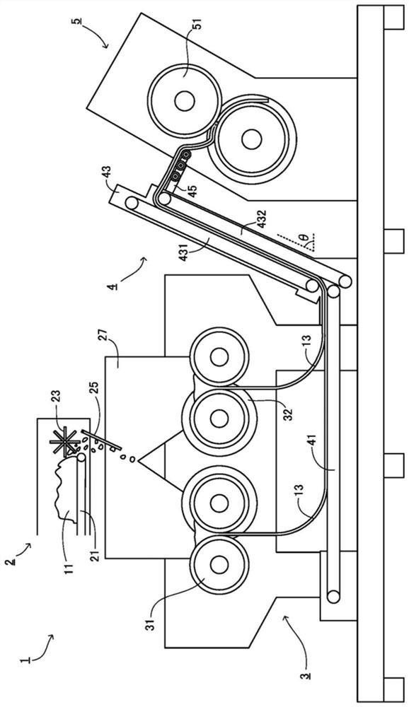 Noodle pressing device