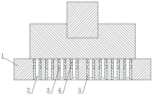 Ultrasonic cold extrusion device and extrusion process for bimetallic composite material