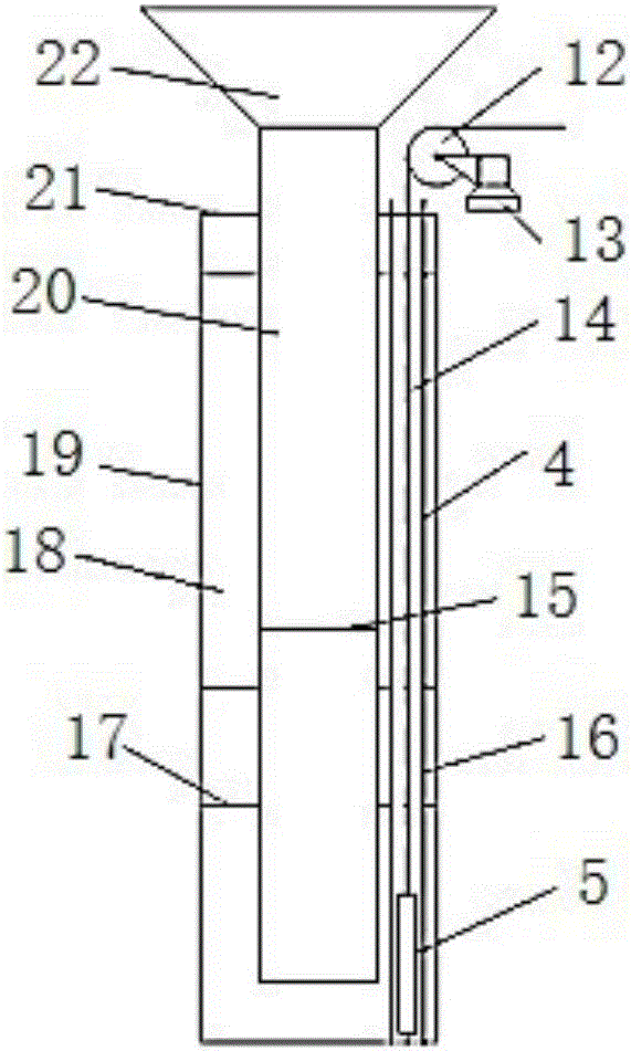 Height detecting system for concrete pouring surface of ultra-deep pile hole