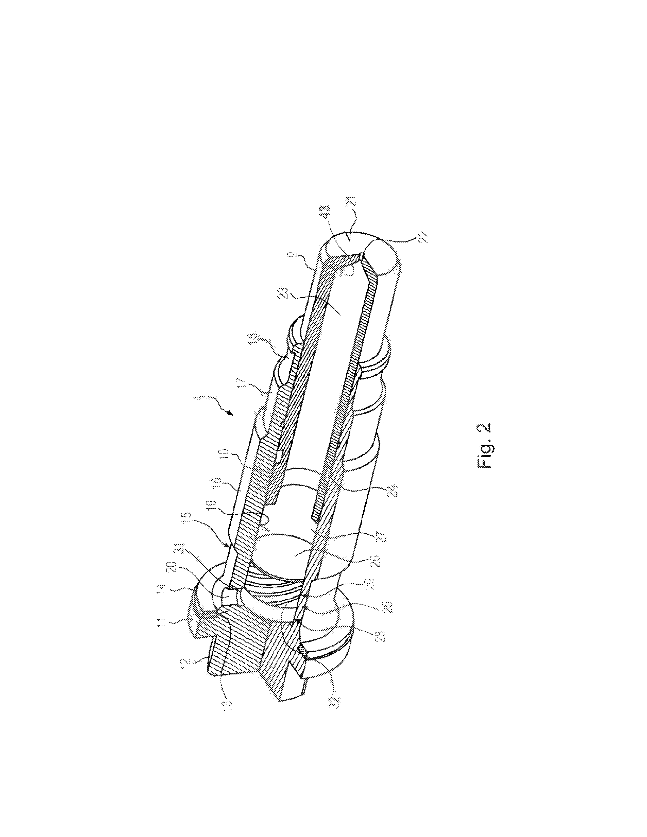 Tensioning Device with Damping Channel in the Fluid Supply System