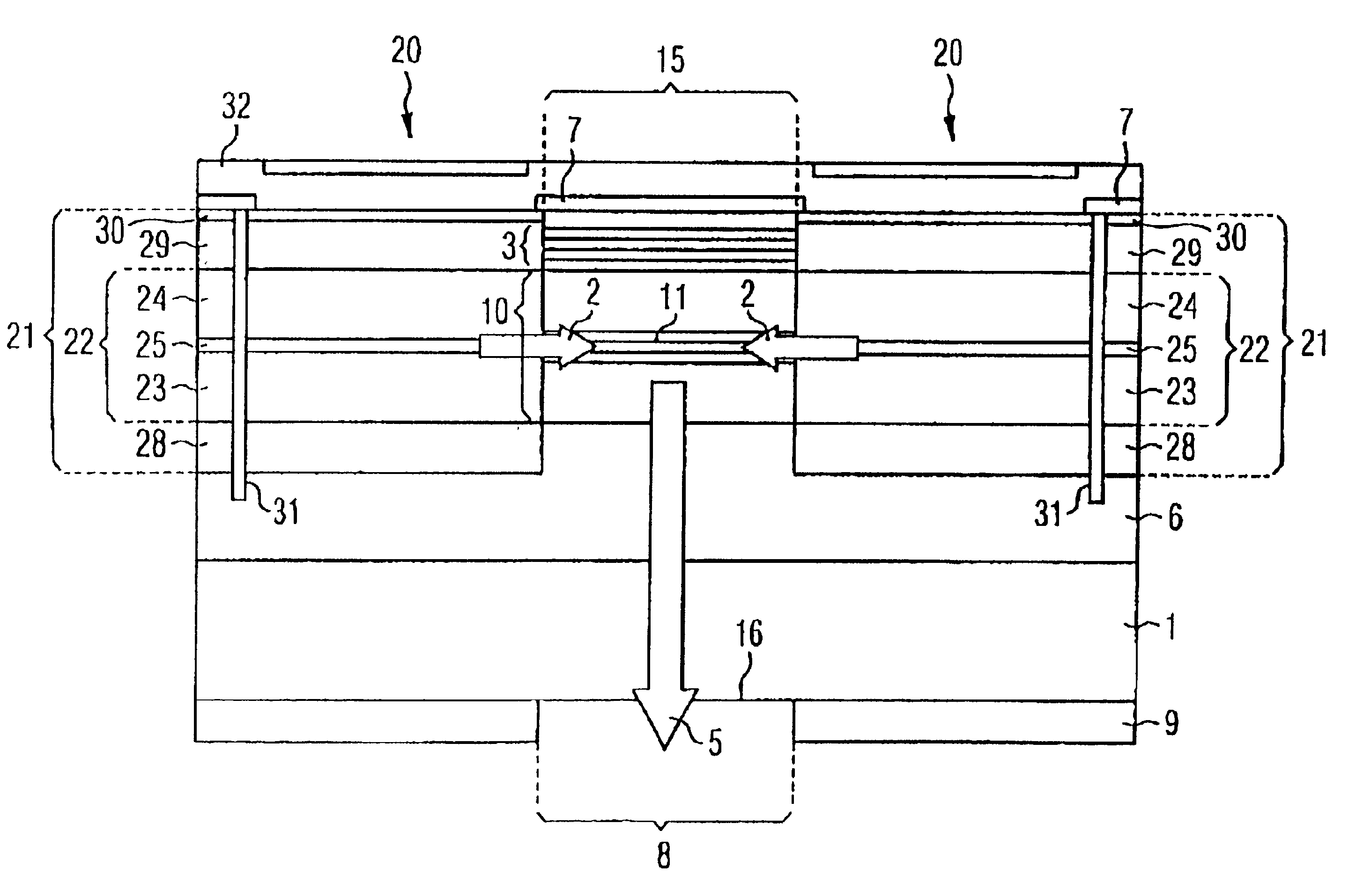 Optically pumped, surface-emitting semiconductor laser device and method for the manufacture thereof