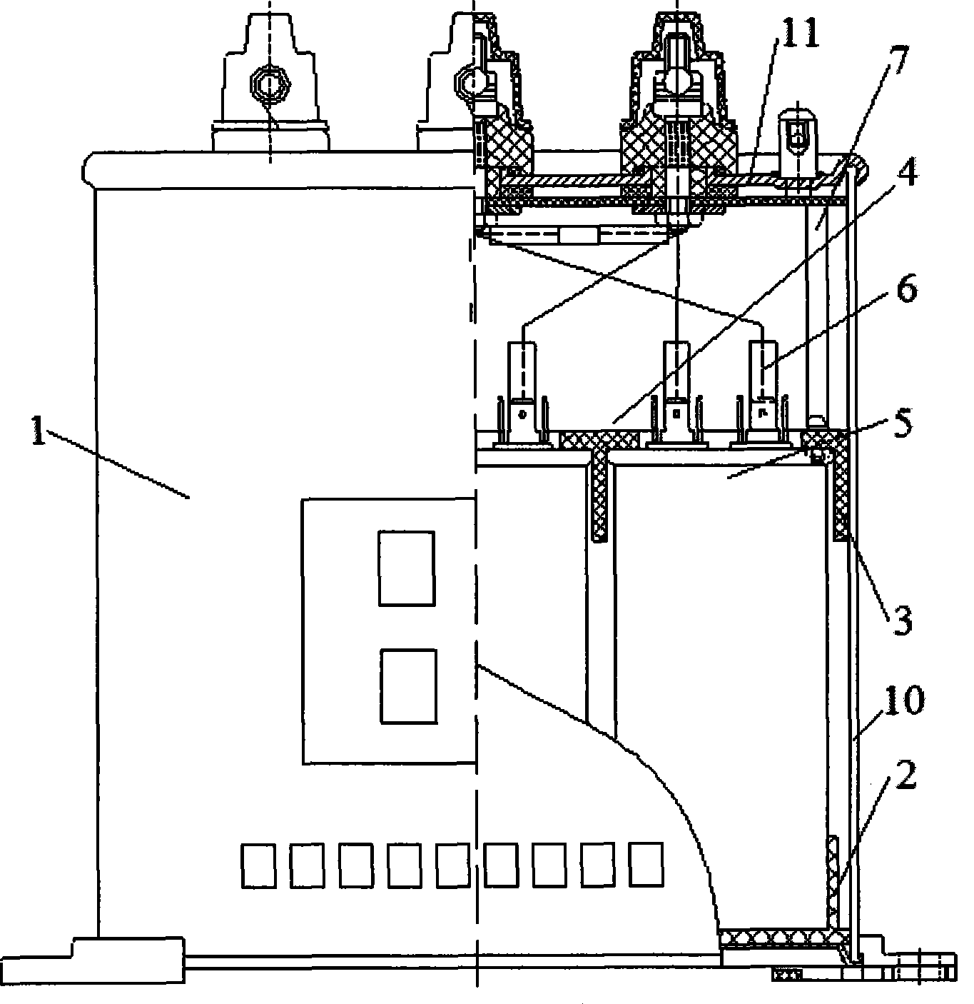 Multiple explosion prevention construction for electric capacitor