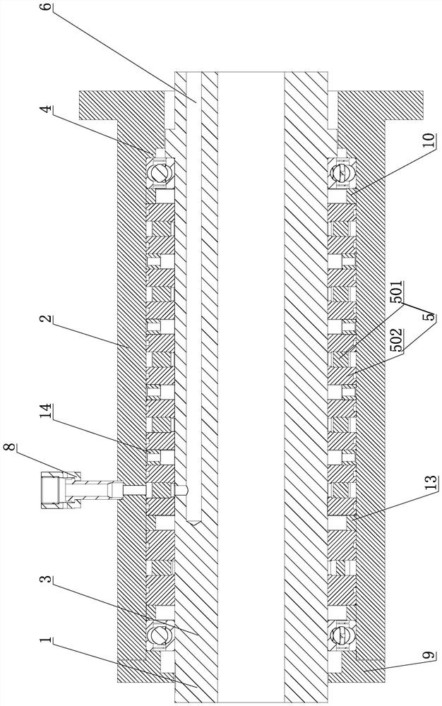 Magnetofluid sealing device capable of realizing multistage gas diversion