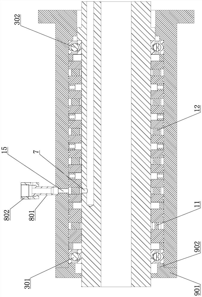 Magnetofluid sealing device capable of realizing multistage gas diversion