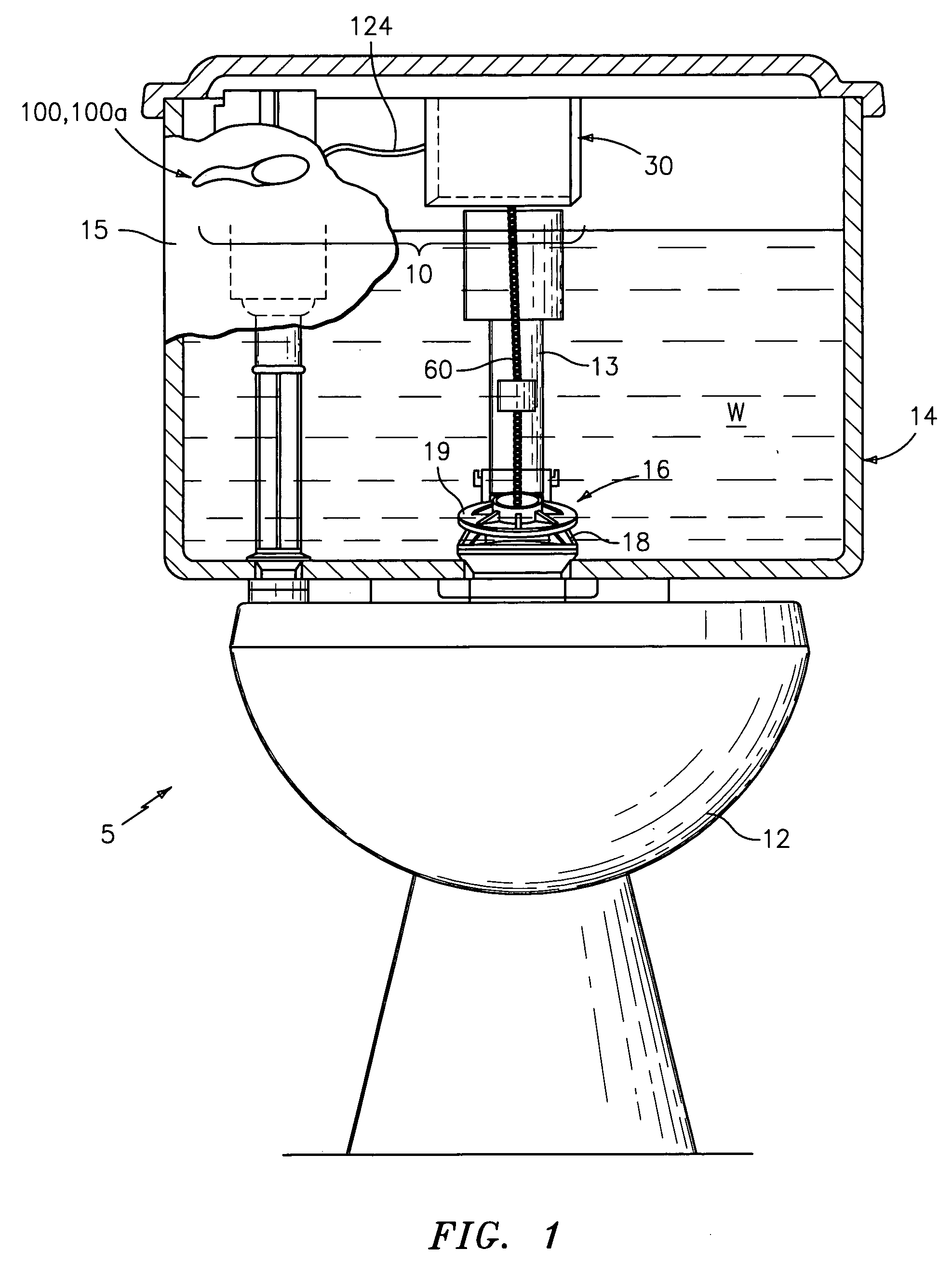 Tank toilet with autoflusher