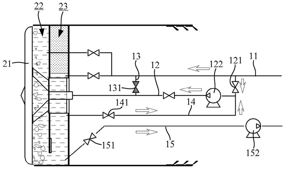 Washing system of slurry shield cutterhead and construction method of washing system