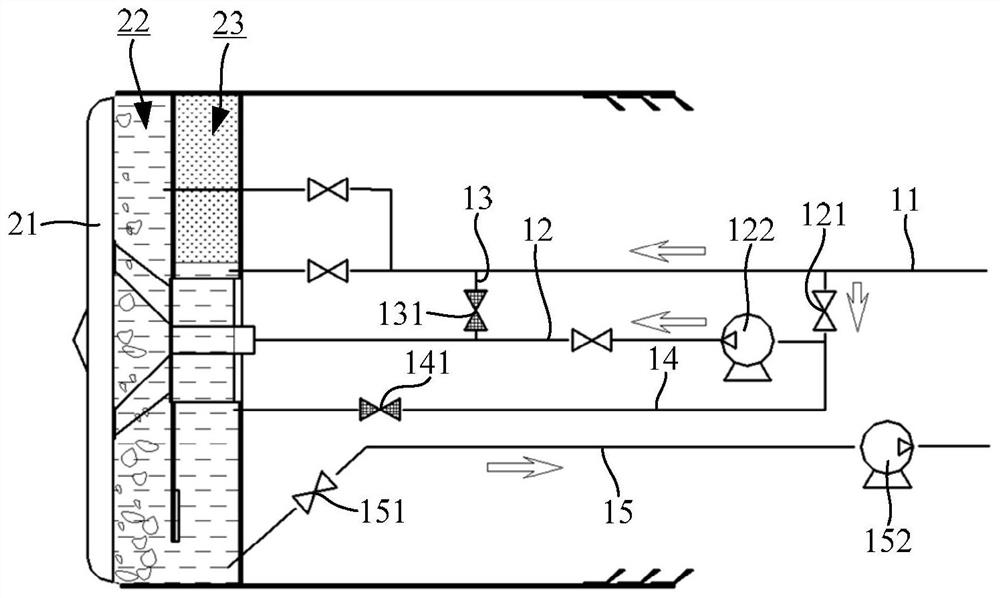 Washing system of slurry shield cutterhead and construction method of washing system