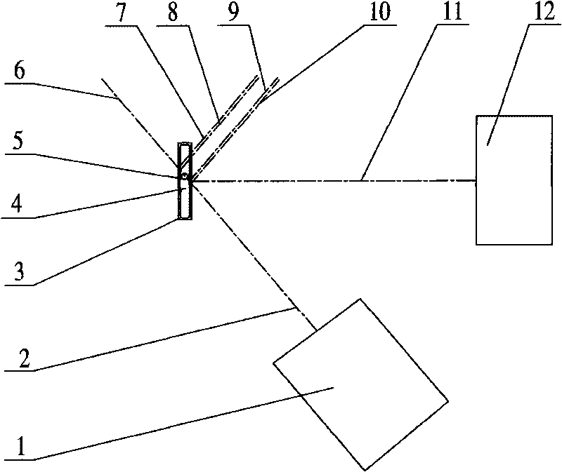 Inclined fluorescence excitation and detection light path device