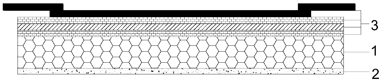 Highpolymer modification, water prevention and heat preservation integrated system wet pavement construction process