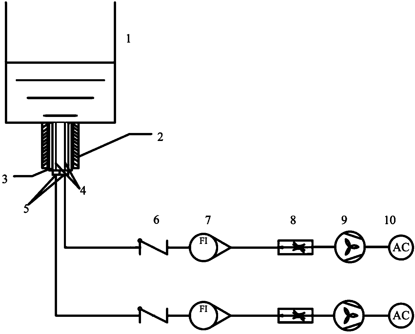 Demountable experimental device for research on behaviors of multi-row bubbles