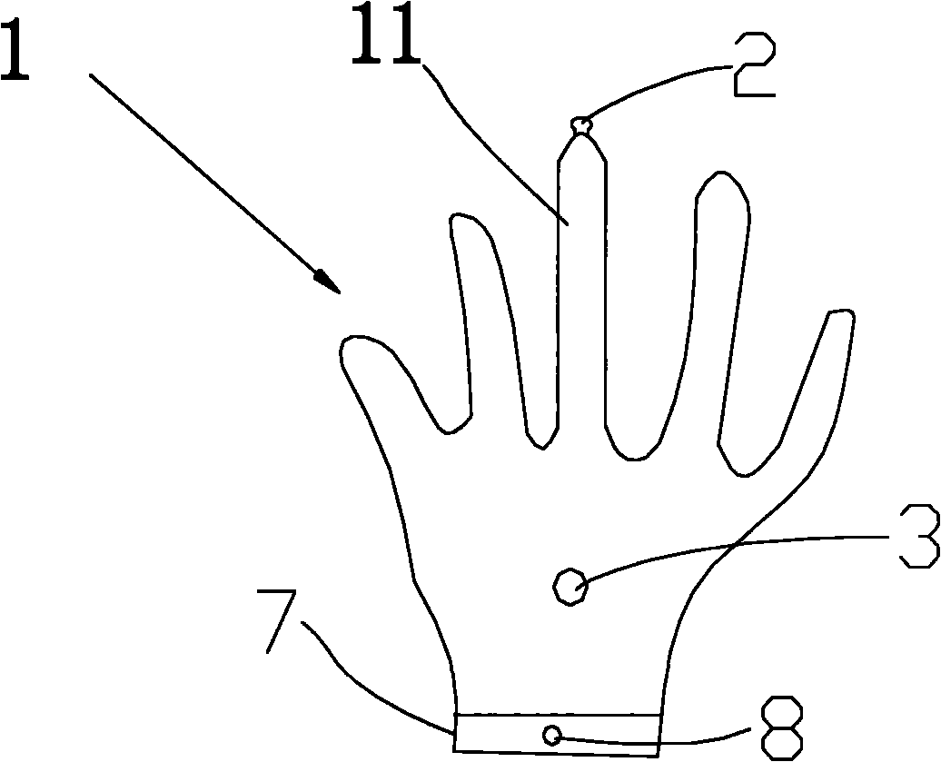 Self-locking type anti-falling glove system