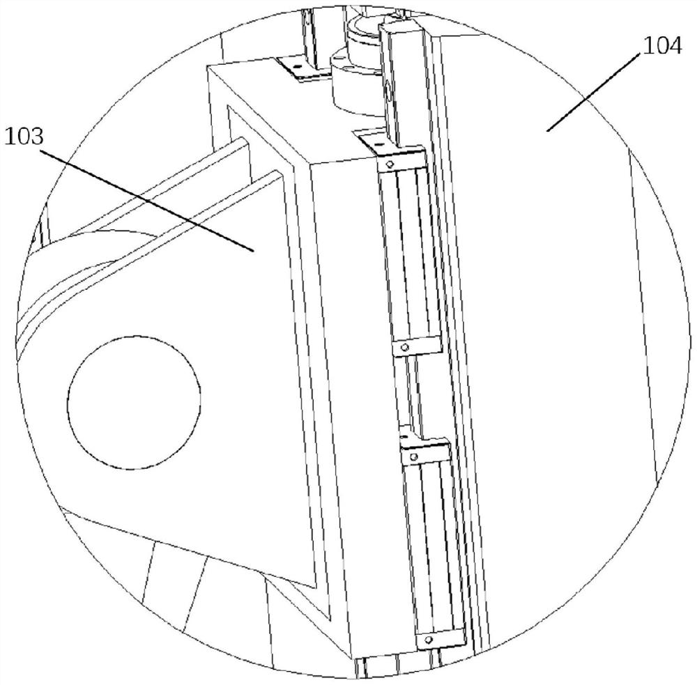 Continuous transonic wind tunnel semi-flexible wall nozzle throat block vertical space electric drive device