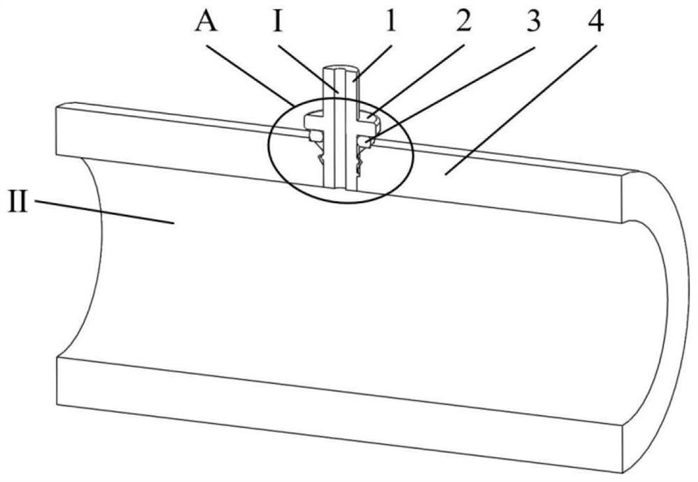 Piezometric tube connecting structure