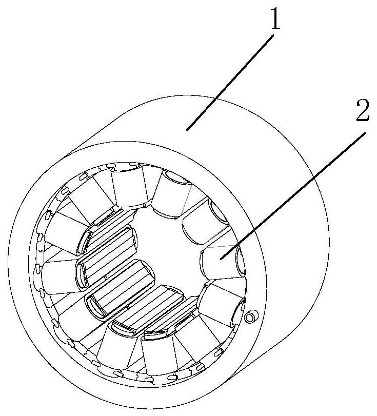 Stator structure of magnetic suspension magnetic flux switching motor