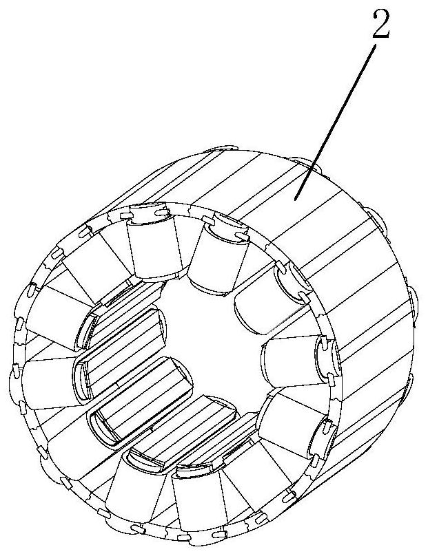 Stator structure of magnetic suspension magnetic flux switching motor