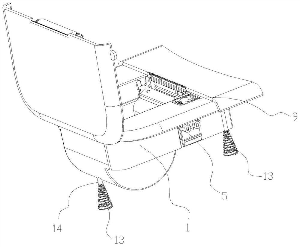 Embedded printer without screw disassembly and assembly