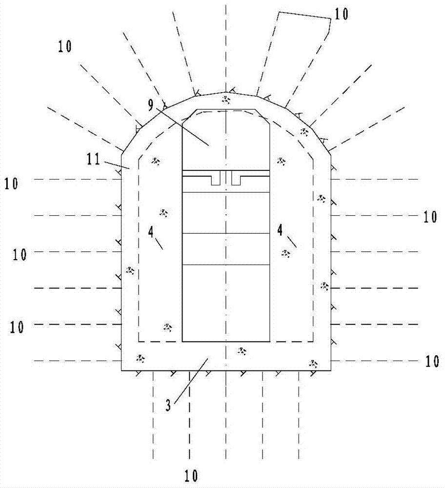 Structure and layout method of curved gate lock chamber for diversion tunnel rebuilt into ecological water discharge tunnel