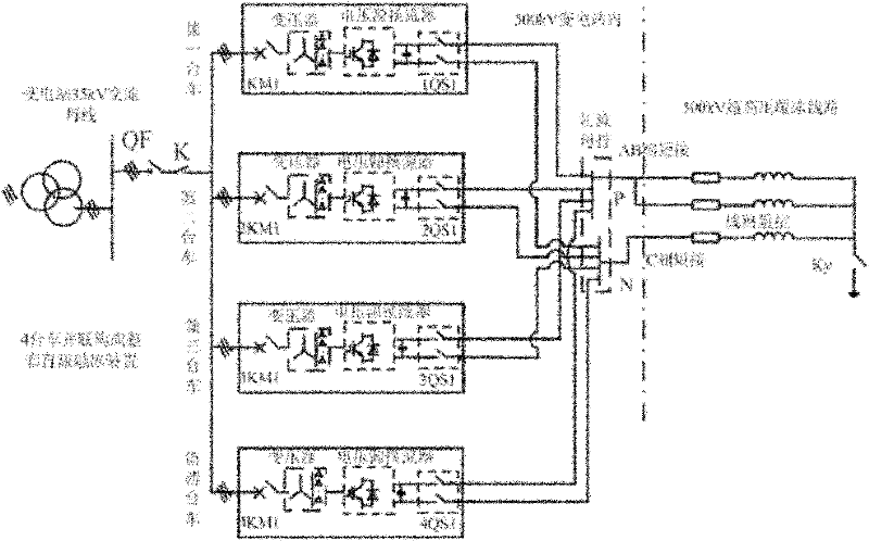 System debug method of movable type direct current ice melting apparatus based on gate turn-off (GTO) device