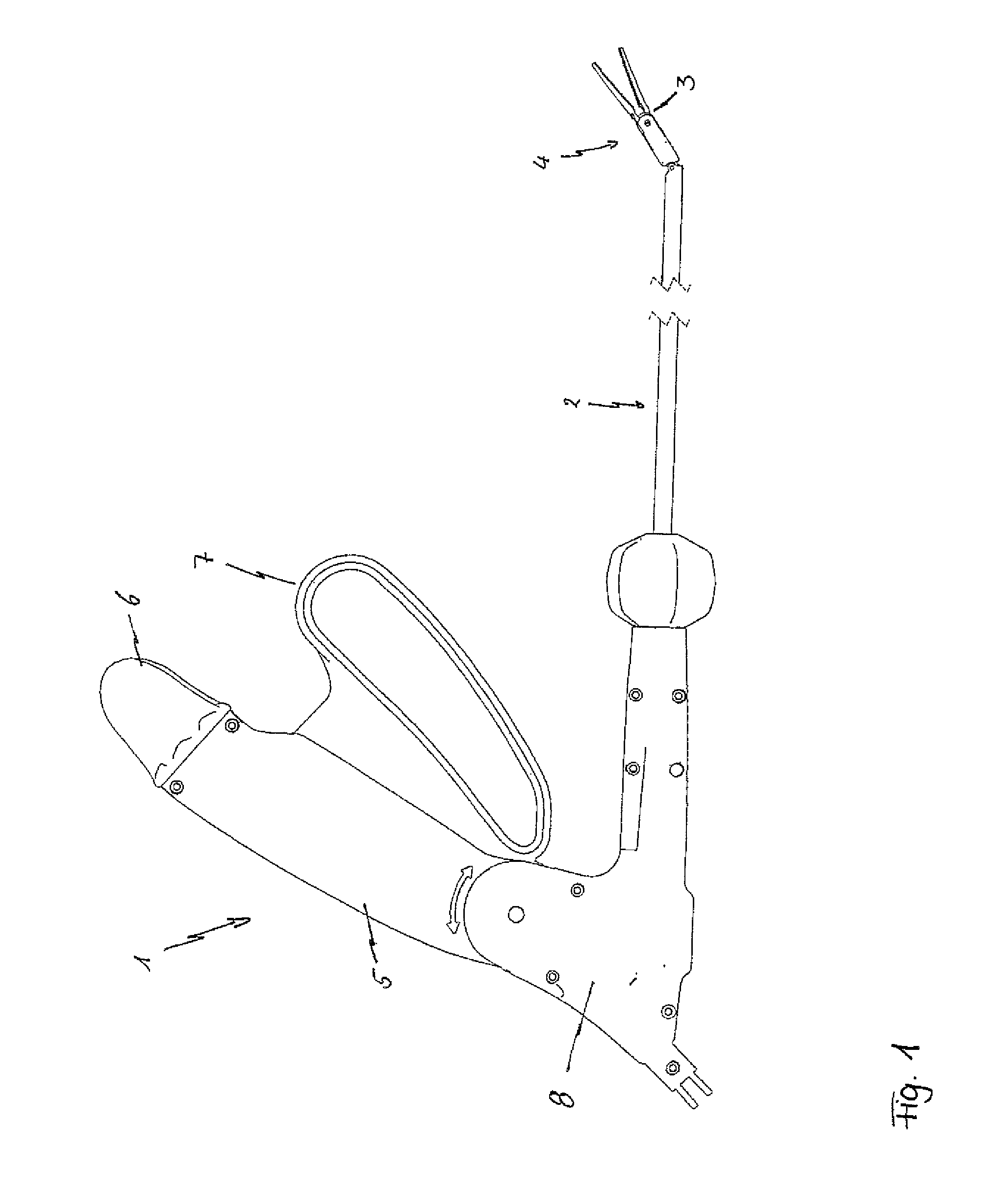 Surgical instrument with elastically movable instrument head