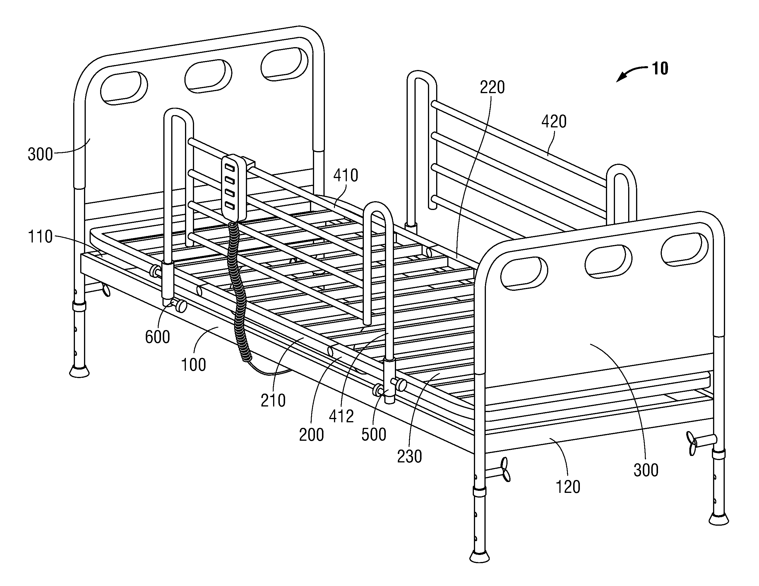 Retractable side rail mounting assembly