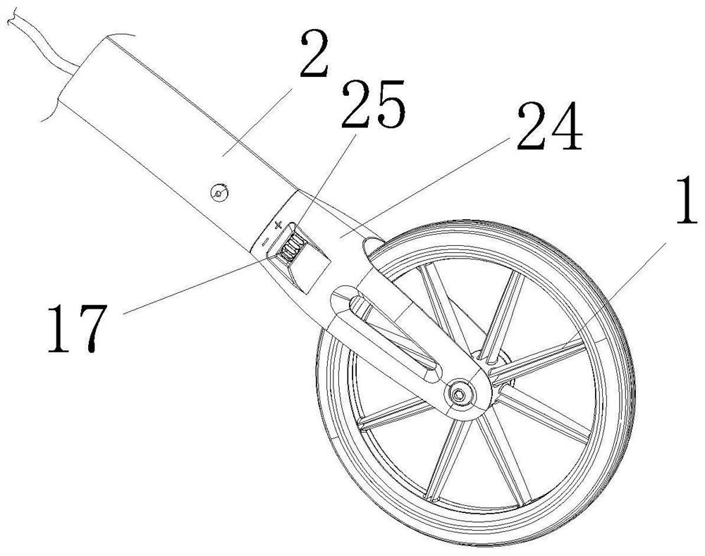 Hidden brake structure for walking assisting device for old people