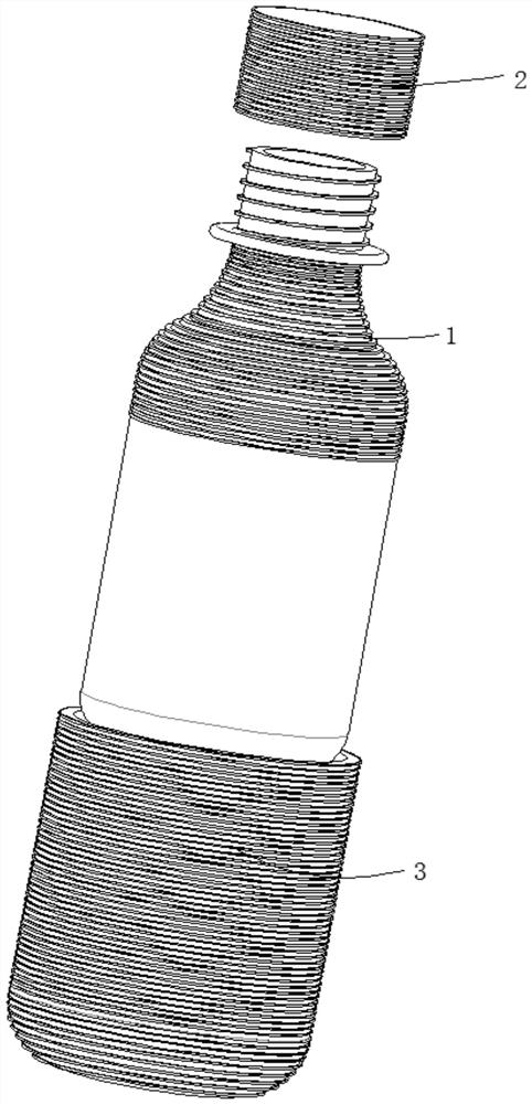 A nested container bottle