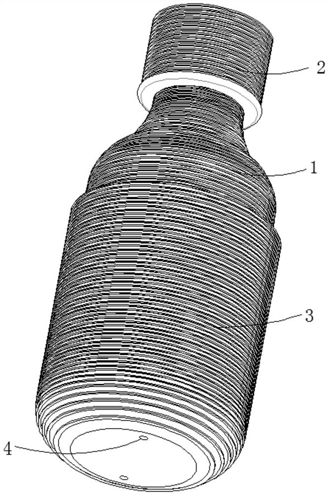 A nested container bottle