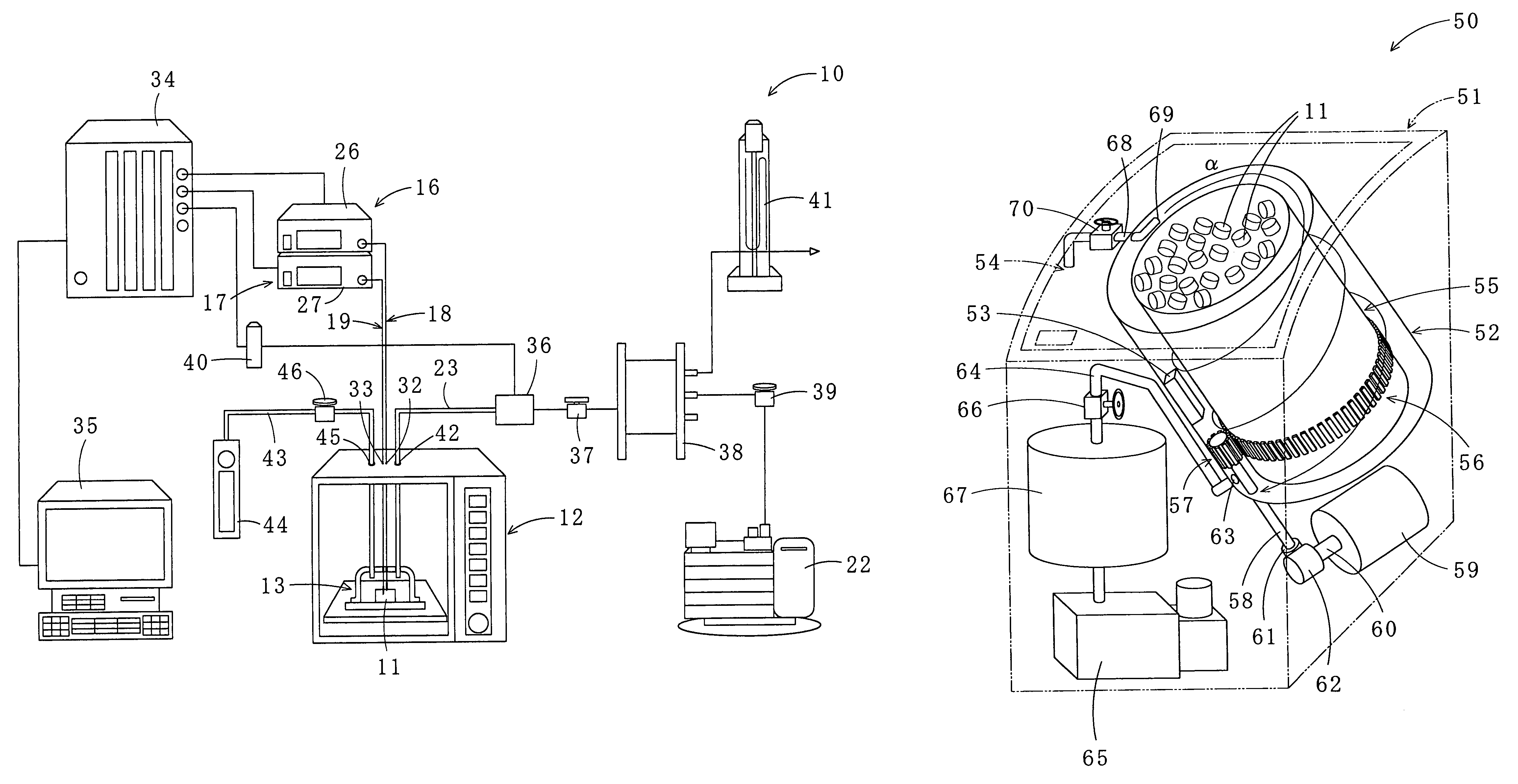 Method for drying under reduced pressure using microwaves