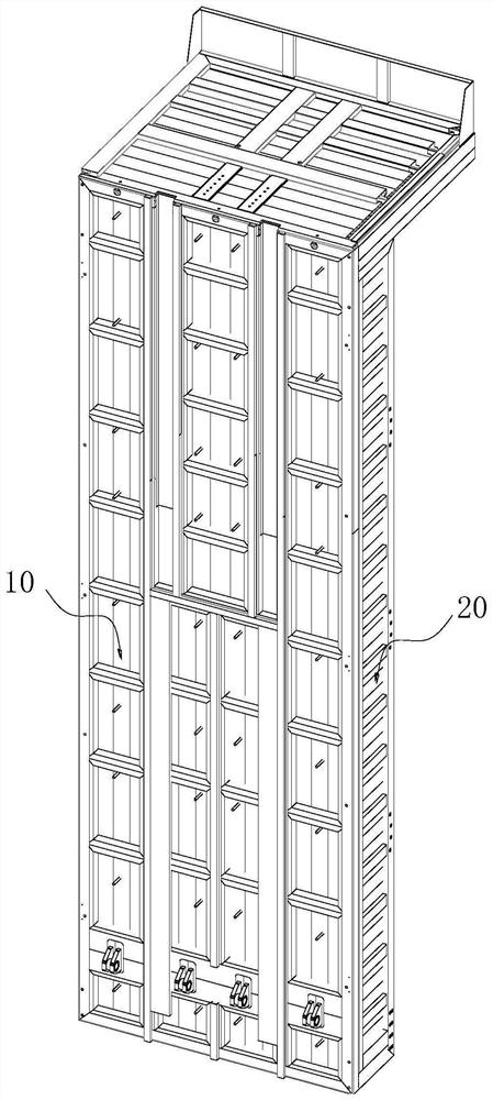 Light-weight semi-trailer self-discharging carriage based on modular assembly design