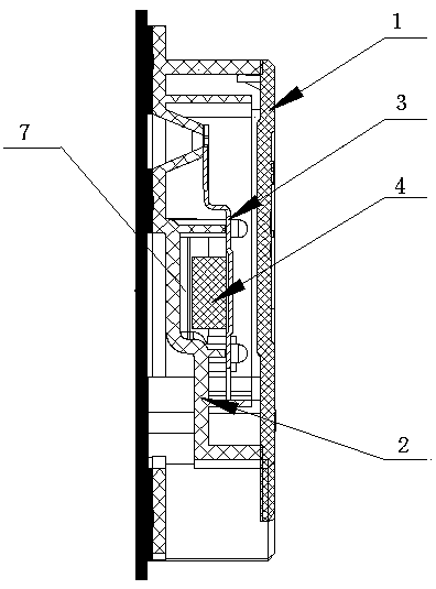 Fully glued photovoltaic junction box with ventilation on three sides of the bottom and internal diodes inverted and suspended