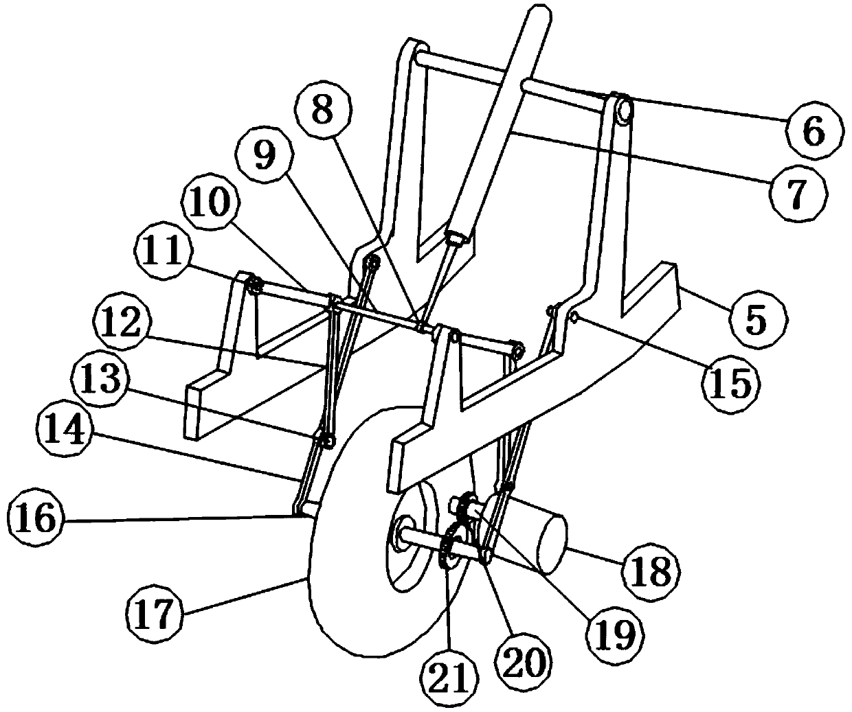 Medical handcart with rapid moving device